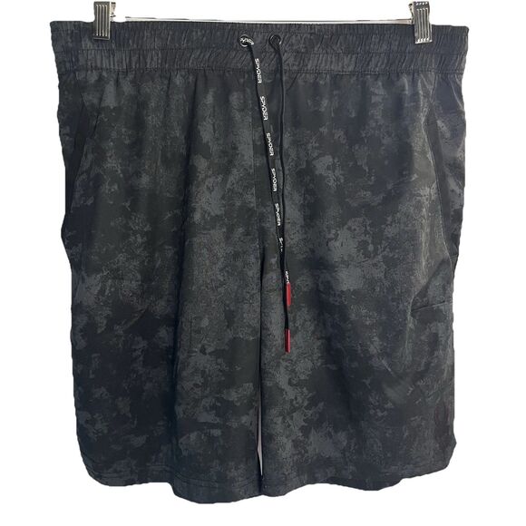 Spyder  Active Men’s Athletic Shorts Performance SPM514 Elastic Black Size Large - Picture 1 of 10